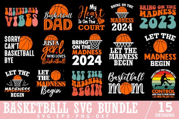 Basketball SVG Bundle – Graphics & T-Shirt Designs