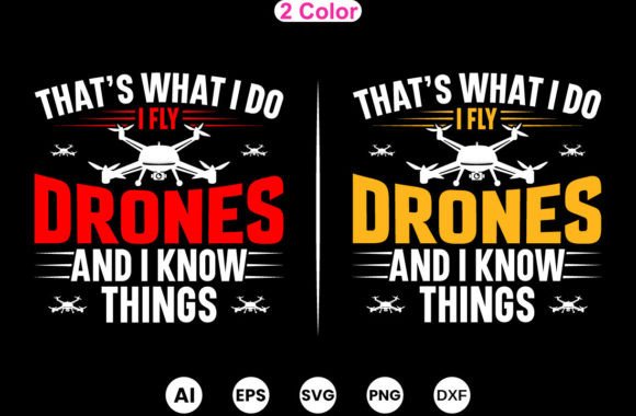 Flying Drone T-Shirt Design Mug as a Graphic Design Asset