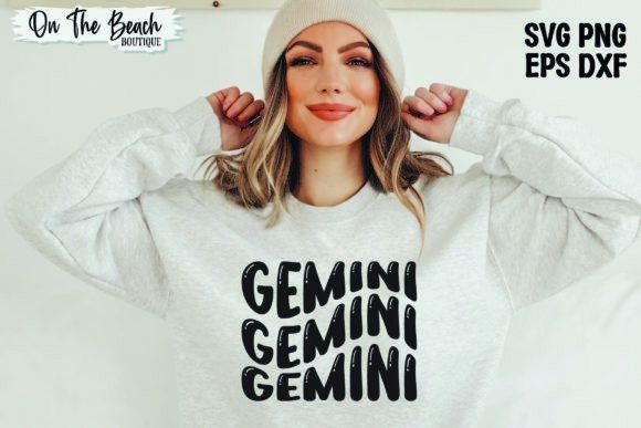 Gemini Svg & Png Zodiac Graphics for T-Shirt Designs