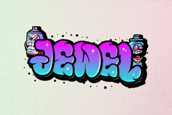 Jewel Graphics: Bold Graffiti for T-Shirt Designs