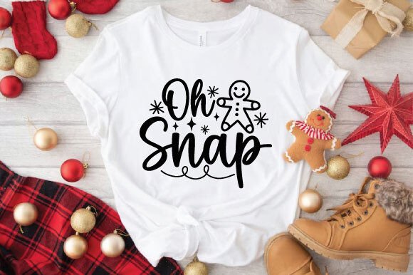 Oh Snap, Funny Christmas SVG for T-Shirt Designs & Graphics