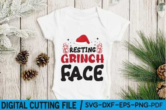Resting Grinch Face Svg Graphics for T-Shirt Designs