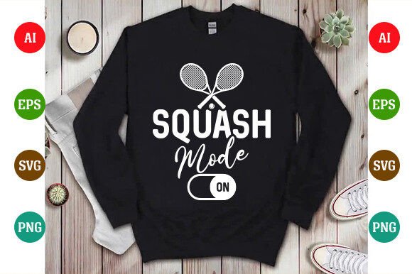 Squash Mode on Squash Player T-Shirt Design Graphics